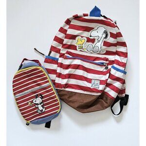 Hanna Andersson + Snoopy Peanuts Backpack & Lunch Bag Tote Set